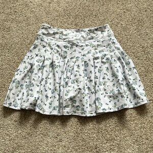 X Sage Collective Light Blue Floral High Waist Pleated Tennis Golf Skort Sz